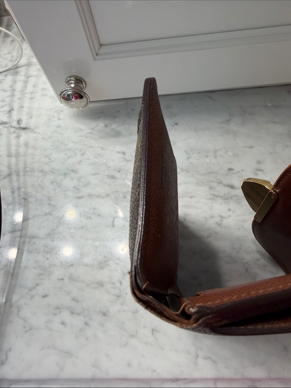 Louis Vuitton Monogram Flap Wallet in Brown with Gold Hardware - Picture 9 of 10